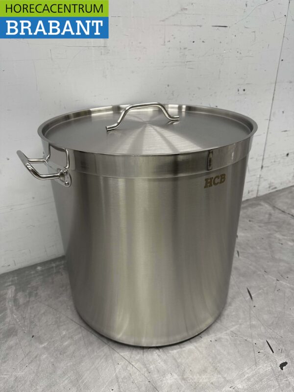 Acier inoxydable Poêle à soupe Poêle de cuisson Induction 45 x 45 cm 71 litres Restauration – Image 4