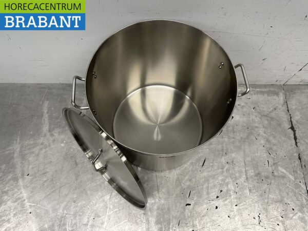 Acier inoxydable Poêle à soupe Poêle de cuisson Induction 45 x 45 cm 71 litres Restauration – Image 8