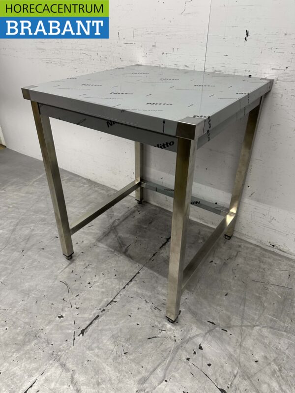 Table de travail en acier inoxydable Premium-line 70 x 70 x 85 cm Restauration – Image 2