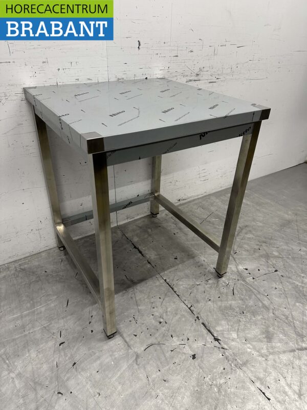 Table de travail en acier inoxydable Premium-line 70 x 70 x 85 cm Restauration – Image 3