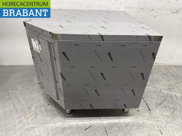 Armoire de travail en acier inoxydable Premium-line Armoire d'angle pliante 100 x 100 cm Restauration – Image 3