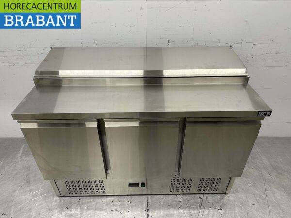 Acier inoxydable HCB Saladette Saladiere Etabli réfrigéré 136,5 cm 230V Horeca – Image 2
