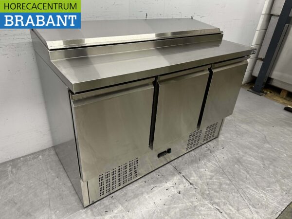 Acier inoxydable HCB Saladette Saladiere Etabli réfrigéré 136,5 cm 230V Horeca – Image 4