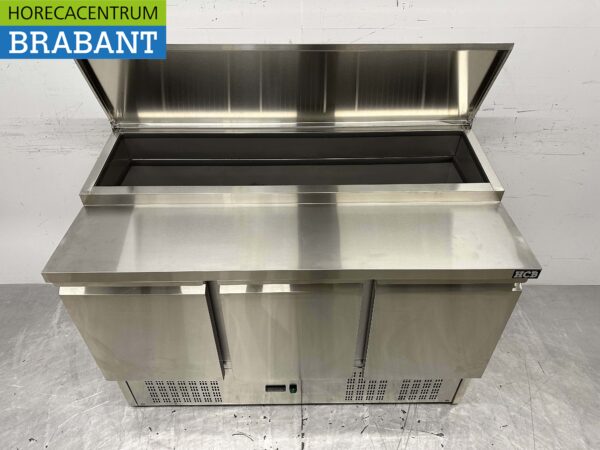 Acier inoxydable HCB Saladette Saladiere Etabli réfrigéré 136,5 cm 230V Horeca – Image 5