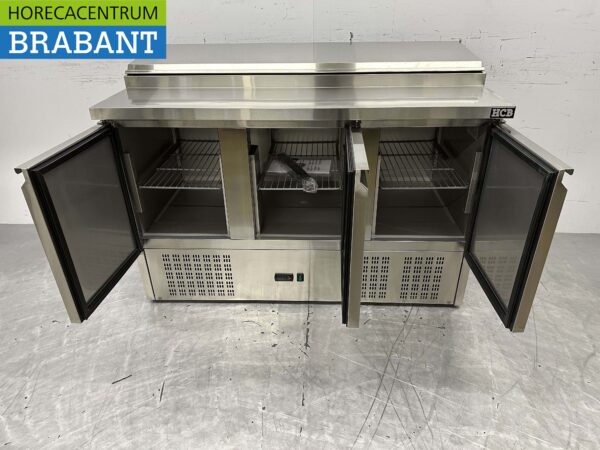 Acier inoxydable HCB Saladette Saladiere Etabli réfrigéré 136,5 cm 230V Horeca – Image 6