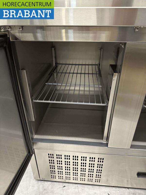 Acier inoxydable HCB Saladette Saladiere Etabli réfrigéré 136,5 cm 230V Horeca – Image 7