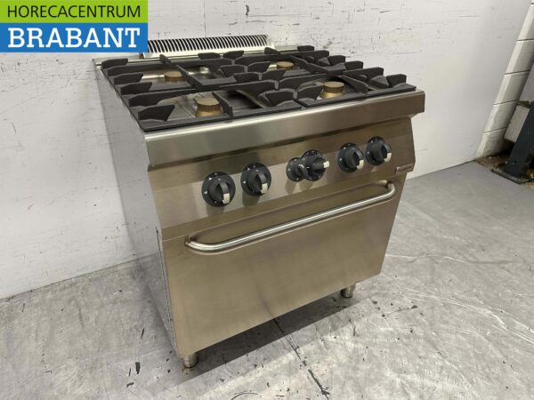 Plaque de cuisson 4 feux Electrolux en acier inoxydable avec four à gaz 80 cm Horeca – Image 3