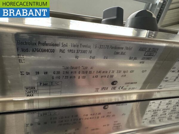 Plaque de cuisson 4 feux Electrolux en acier inoxydable avec four à gaz 80 cm Horeca – Image 6