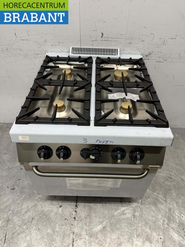 Plaque de cuisson 4 feux Electrolux en acier inoxydable avec four à gaz 80 cm Horeca – Image 2