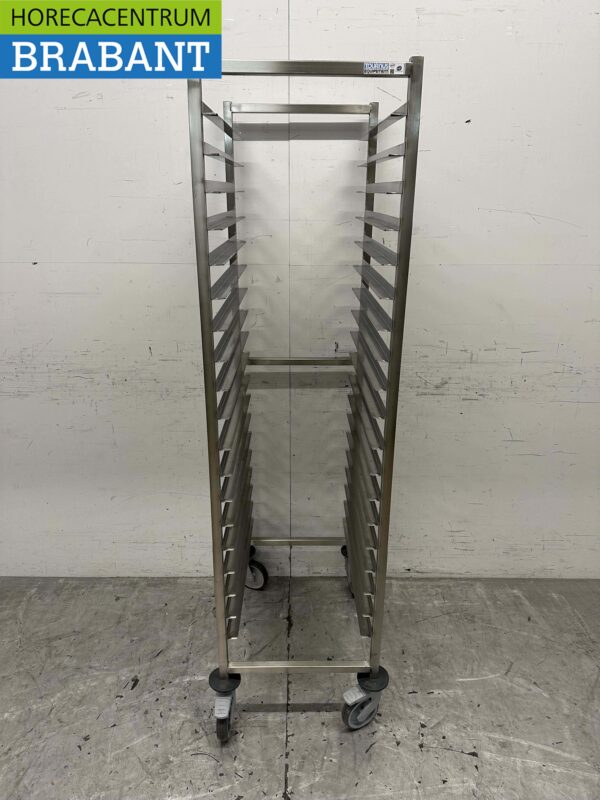 Chariot Tournus Regal en acier inoxydable 18 x Bakerynorm 60 x 40 cm Horeca