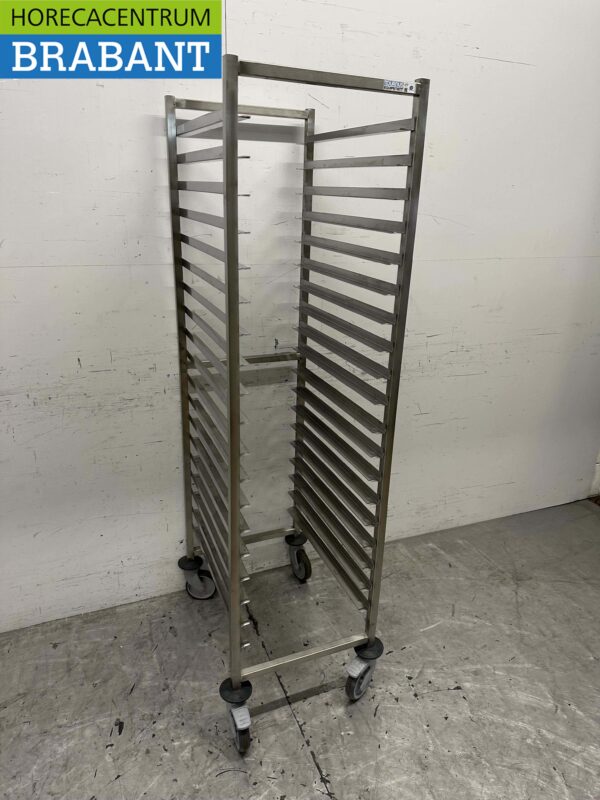 Chariot Tournus Regal en acier inoxydable 18 x Bakerynorm 60 x 40 cm Horeca – Image 2