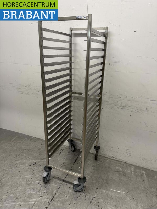 Chariot Tournus Regal en acier inoxydable 18 x Bakerynorm 60 x 40 cm Horeca – Image 3
