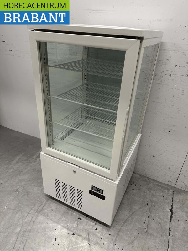 Vitrine réfrigérée Vitrine pâtissière blanche 130 litres 230V Horeca – Image 2