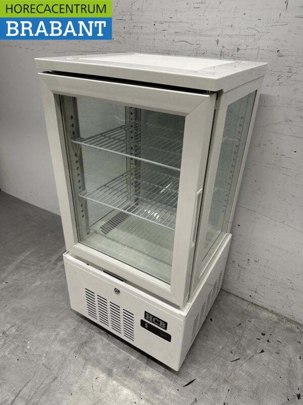 Vitrine réfrigérée Vitrine à pâtisserie Blanc 56 litres 230V Horeca – Image 2