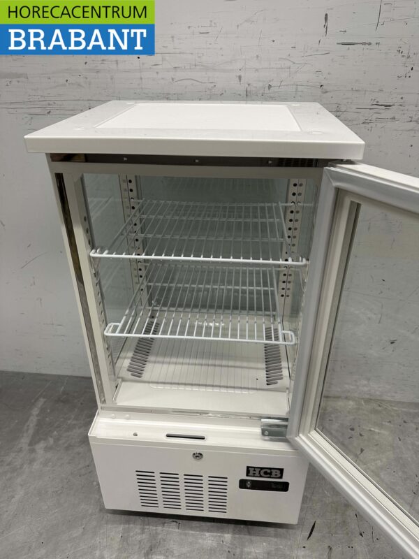 Vitrine réfrigérée Vitrine à pâtisserie Blanc 56 litres 230V Horeca – Image 4
