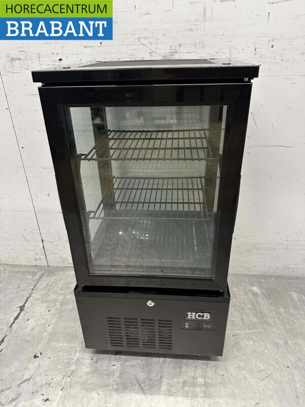 HCB Vitrine réfrigérée Vitrine boulangerie Noir 56 litres 230V Horeca