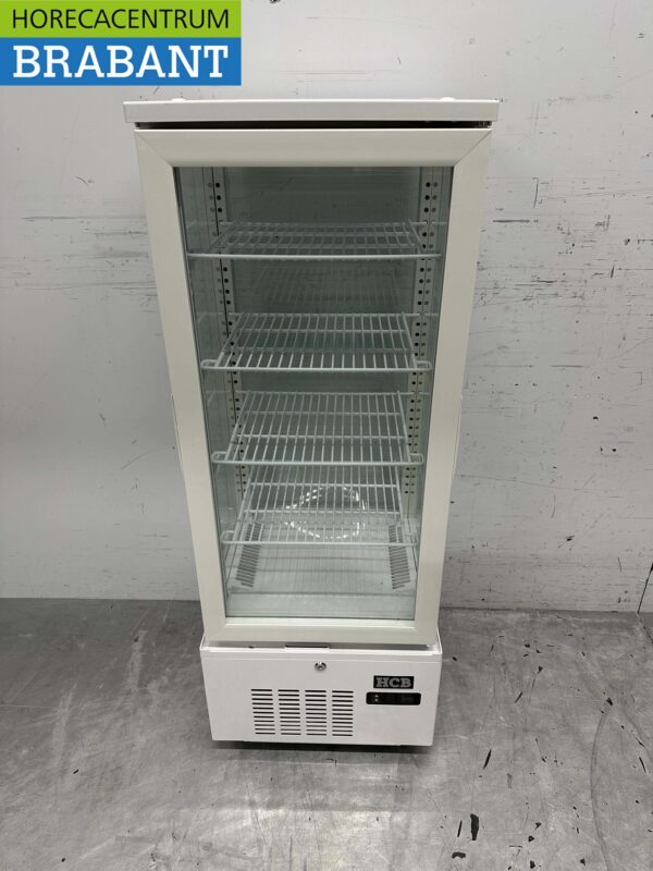 HCB Vitrine réfrigérée Vitrine pâtissière Blanc 92 litres 230V Horeca