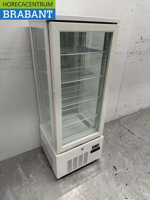 HCB Vitrine réfrigérée Vitrine pâtissière Blanc 92 litres 230V Horeca – Image 2