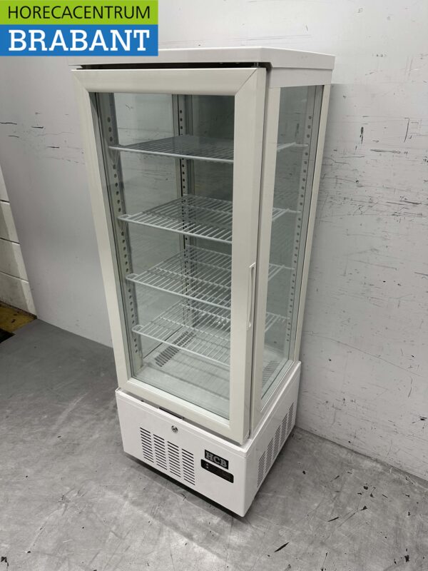 HCB Vitrine réfrigérée Vitrine pâtissière Blanc 92 litres 230V Horeca – Image 3