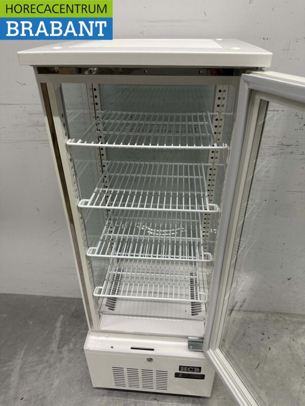HCB Vitrine réfrigérée Vitrine pâtissière Blanc 92 litres 230V Horeca – Image 4