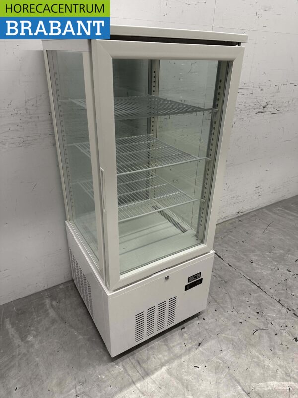HCB Vitrine réfrigérée Vitrine pâtissière blanche 158 litres 230V Horeca – Image 3