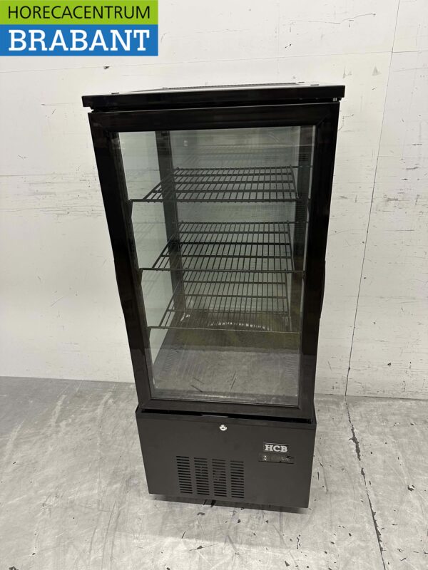 HCB Vitrine réfrigérée Vitrine pour boulangerie Noir 158 litres 230V Horeca