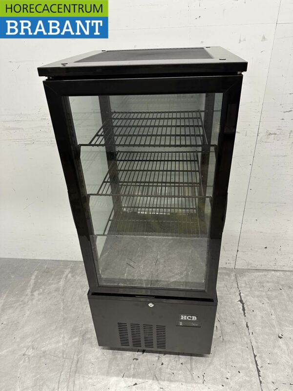 HCB Vitrine réfrigérée Vitrine pour boulangerie Noir 158 litres 230V Horeca – Image 2
