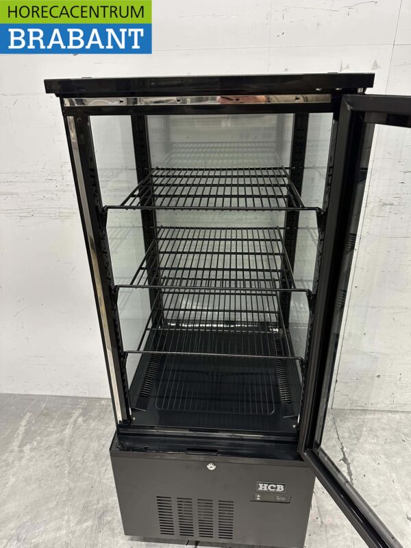 HCB Vitrine réfrigérée Vitrine pour boulangerie Noir 158 litres 230V Horeca – Image 5