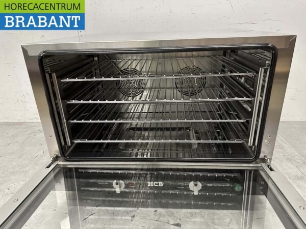 Four à convection à air chaud en acier inoxydable Four à pâtisserie Injection d'humidité / Vapeur 60/40 cm 110 litres 400V Horeca – Image 6