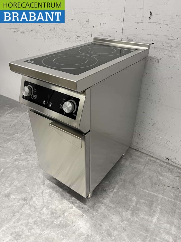 Acier inoxydable Plaque à induction 2 brûleurs 8,5 kW 400V 40 cm Horeca – Image 2