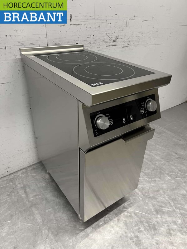 Acier inoxydable Plaque à induction 2 brûleurs 8,5 kW 400V 40 cm Horeca – Image 3