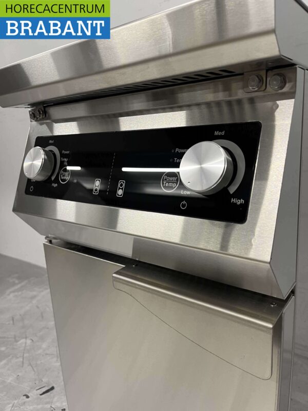Acier inoxydable Plaque à induction 2 brûleurs 8,5 kW 400V 40 cm Horeca – Image 6