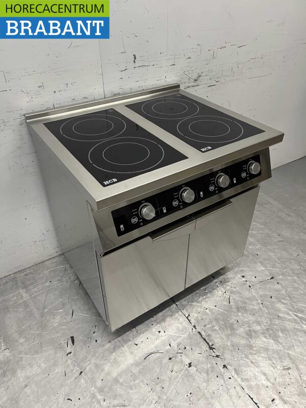 Acier inoxydable Plaque de cuisson à induction 4 brûleurs 17 kW 400V 80 cm Horeca – Image 3