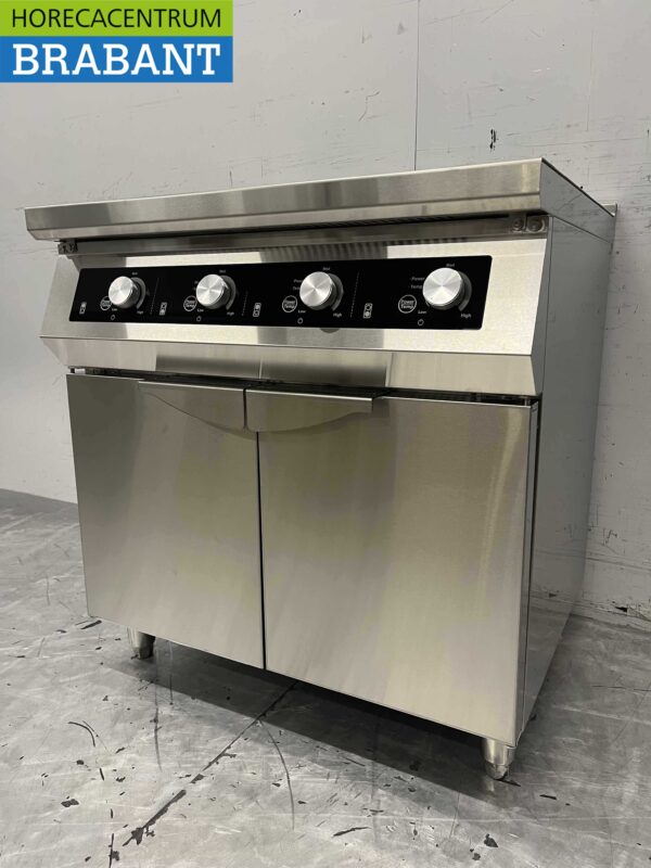 Acier inoxydable Plaque de cuisson à induction 4 brûleurs 17 kW 400V 80 cm Horeca – Image 5
