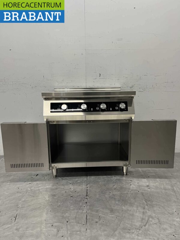 Acier inoxydable Plaque de cuisson à induction 4 brûleurs 17 kW 400V 80 cm Horeca – Image 6