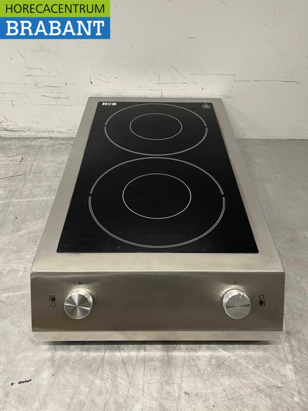 Acier inoxydable Plaque à induction double 7 kW 400V Horeca