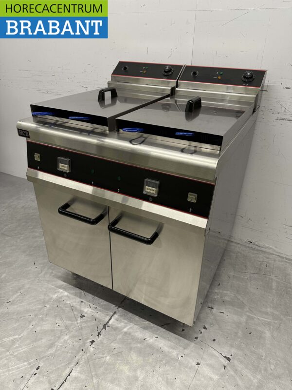 HCB Acier inoxydable Friteuse double Friteuse 2 x 30 litres 2 x 10 kW 400V Horeca – Image 2