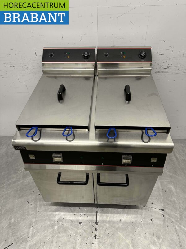HCB Acier inoxydable Friteuse double Friteuse 2 x 30 litres 2 x 10 kW 400V Horeca – Image 4