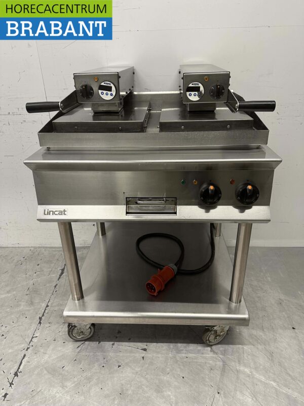Lincat Acier inoxydable Clam Grill Hamburger Plaque grill 80 cm 17,2kW 400V Horeca