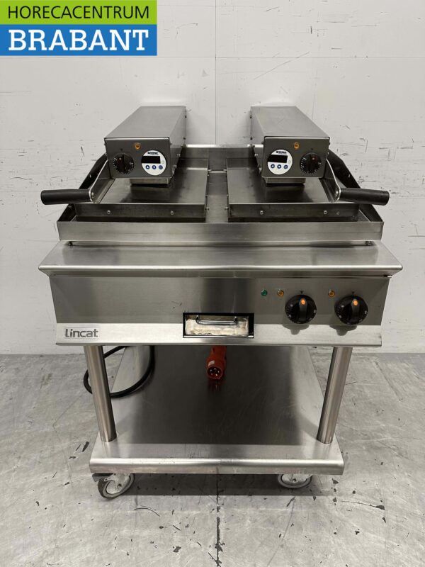 Lincat Acier inoxydable Clam Grill Hamburger Plaque grill 80 cm 17,2kW 400V Horeca