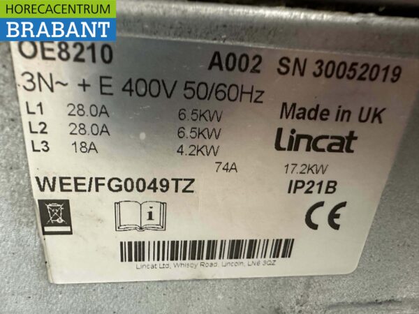 Lincat Acier inoxydable Clam Grill Hamburger Plaque grill 80 cm 17,2kW 400V Horeca – Image 7