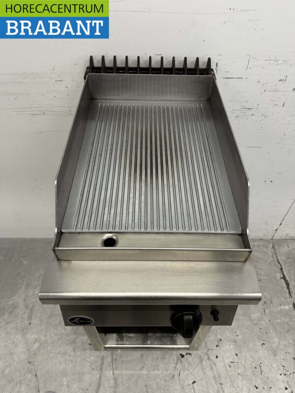Planche à griller Fryland en acier inoxydable Planche à griller nervurée 40 cm GAS Restauration – Image 4