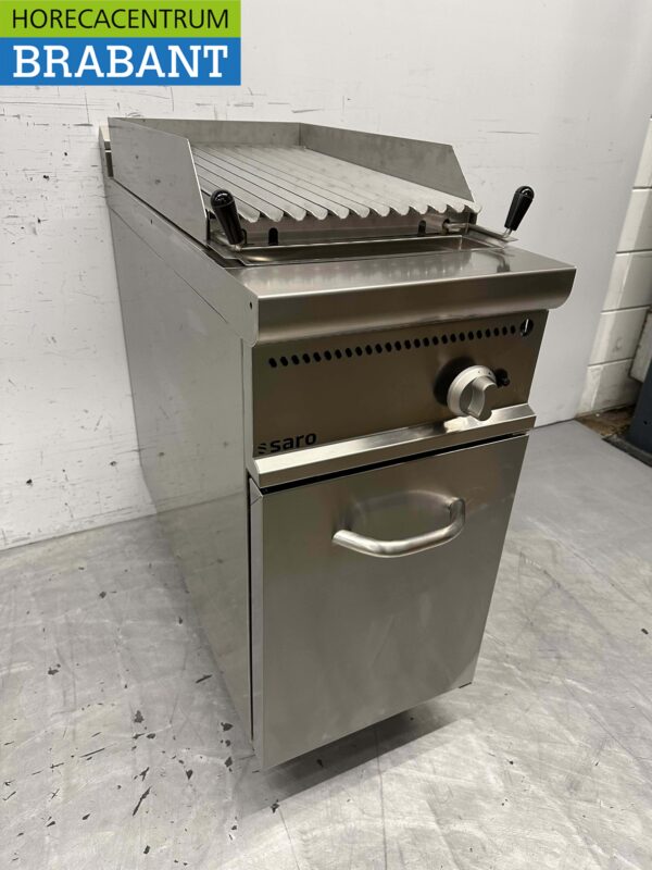 Gril en pierre Saro Lava en acier inoxydable 40 cm Gaz Restauration – Image 4
