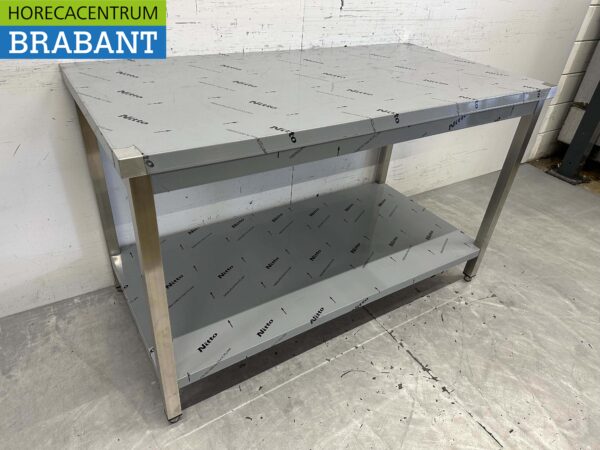 Table de travail en acier inoxydable Premium-line 140 x 70 x 85 cm Restauration – Image 2