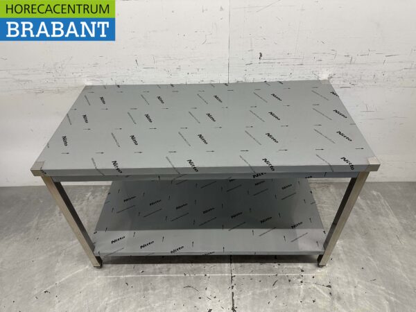 Table de travail en acier inoxydable Premium-line 140 x 70 x 85 cm Restauration – Image 4