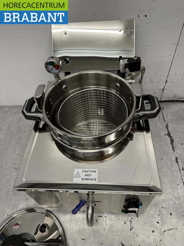 Acier inoxydable Friteuse haute pression Friteuse 15 litres 230V Horeca – Image 6