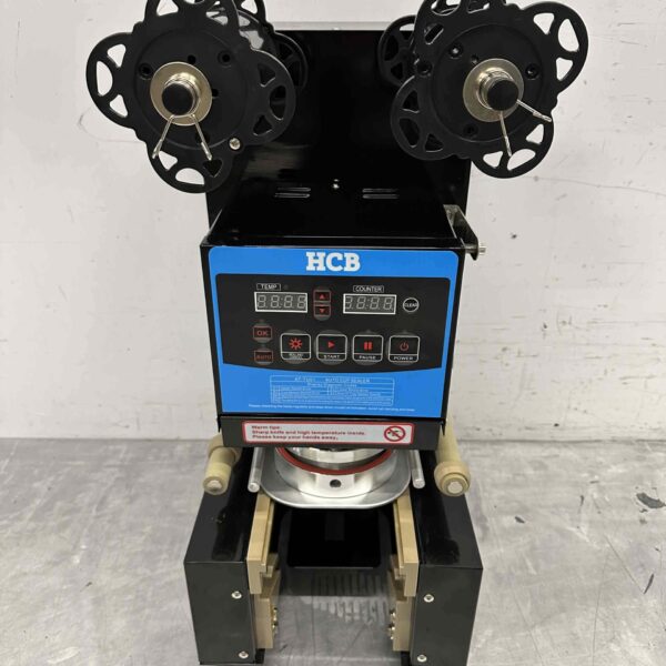 Machine à sceller les gobelets automatique Machine à sceller les gobelets Bubble tea 300/500 gobelets par heure 230V Horeca