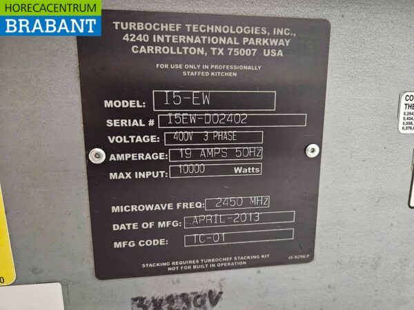Four à micro-ondes Turbochef I5 en acier inoxydable Four à grande vitesse 400V Horeca – Image 5