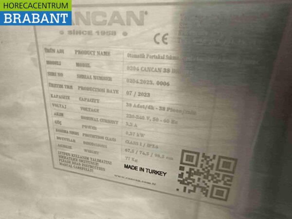 Cancan Presse-agrumes automatique avec réservoir et base mobile 230V Horeca – Image 11