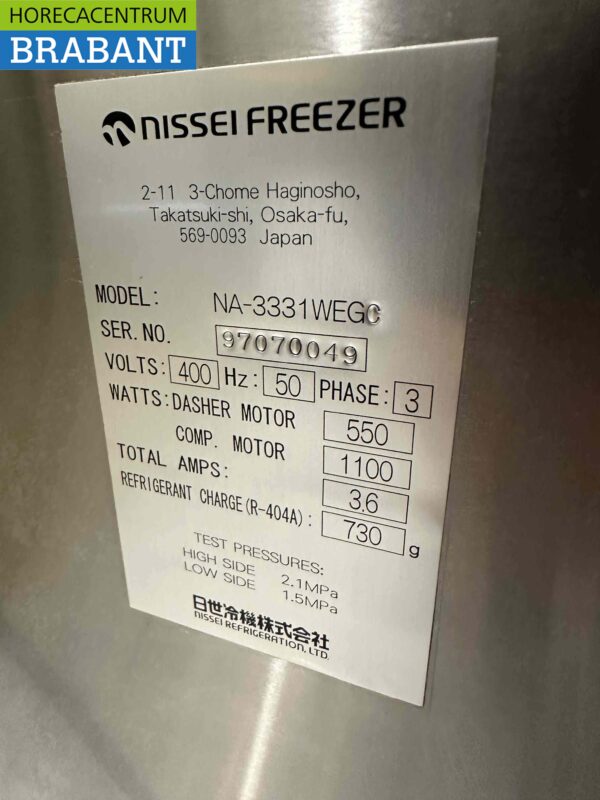 Machine à glace Nissei Soft en acier inoxydable Milkshake NA3331 NA-3331 400V Horeca – Image 6